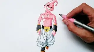 Cómo dibujar a Kid Buu explicado paso a paso - How to draw Kid Buu