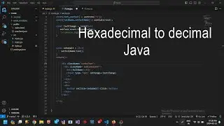Write a Java program to convert a hexadecimal to a decimal number   Hexadecimal number to Decimal