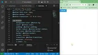Simple Button in HTML and LESS CSS