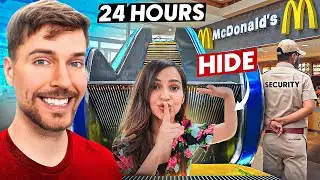 MR BEAST Challenged us to SURVIVE in MCDonalds for 24 Hours😱