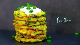 Soft and fluffy zucchini pancakes! Try this combination of ingredients!