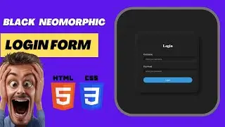 Dark Neumorphism Login Form Using HTML and CSS  