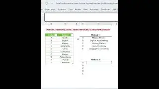 2 ways to Dynamically create Comma Separated List using Excel Formulas