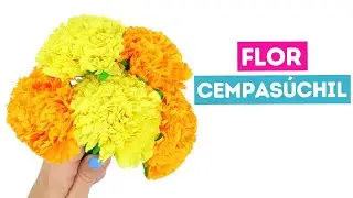 Cómo hacer Flor de Cempasúchil con papel crepé ¡Fácil!