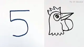 Turn Number 1 to 5 into Cartoon | The JS Education