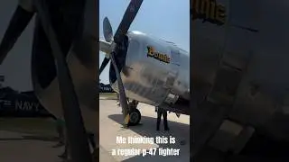 Saw this at EAA ☠️ #eaaairventure #p47 #ww2 #ww2planes #edit #aviation #skull #shorts #planespotting
