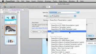 Lesson 4 - Saving audio and video with a PowerPoint presentation