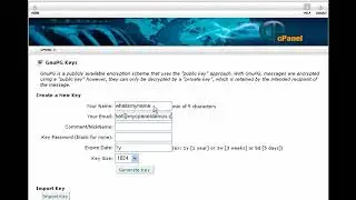 Generate or import GnuPG Keys to encrypt messages using a public key that can only be decrypted by a