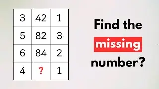 Find The Missing Number | Hard Math Puzzle