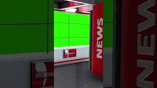 Virtual News Studio Green Screen Background 
