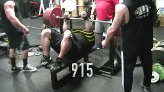 1003 lb Max Effort bench workout,.