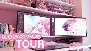My Workspace Tour ✿ Anime Artist | Digital & Copics