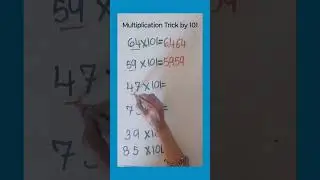 Multiplication ✖️ by 101 Trick #shortcut