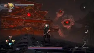 Nioh 2 -  Lady Osakabe boss ฝันร้ายบนหลังคา