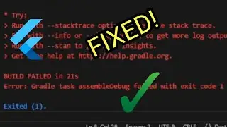 How to fix Gradle Task AssembleDebug failed with exit code 1 in Flutter VS Code Android Emulator?