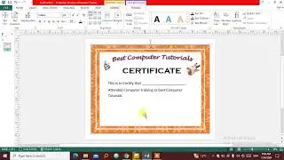 How To create a certificate in Publisher