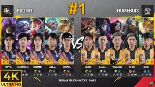 4K- 🔥HOMEBOIS vs RSG (GAME 1) MPL MY-S12-MINGGU 1