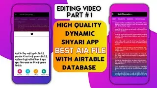 NEW DYNAMIC SHYARI APP FULL EDITING TUTORIAL | EARN 10 $ PER DAY AIA FILE | SHYARI APP AIA FILE 2020
