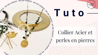 Tuto : collier style rosaire en acier inoxydable et perles en Pierre