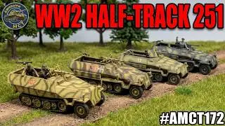 🔥💥💥1/72 scale WW2 Sd.Kfz. 251 Half-track with 37mm ATG and crew💥German Armor AFV Diecast Model🔥💥