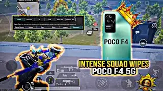 INTENSE SQUAD WIPES💥POCO F4 SMOOTH + 60FPS PUBG / BGMI TEST 2024⚡