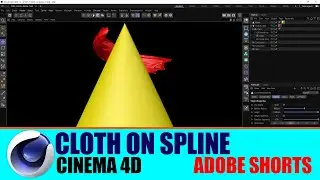 Cloth on Spline Cinema 4D || Adobe Shorts