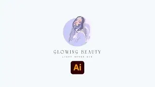 Minimal line art logo design speed art.