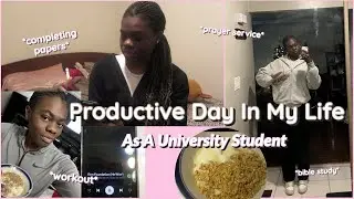 PRODUCTIVE DAY IN MY LIFE AS A UNIVERSITY STUDENT | working out, bible study, and writing essays |