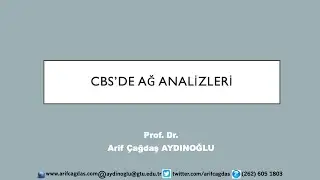 CBS'de Ağ Analizi- 1. Ağ veriseti üretilmesi