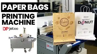 High Speed Direct Printing (Single Pass) on Kraft & White Paper Bag by DP Jet300