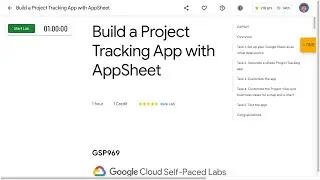 Build a Project Tracking App with AppSheet GSP969