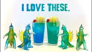 CCP Gigan Collection - Translucent Blue and Green Middle Size Series + Matching Cocktails