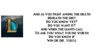 RISE LEAGUE OF LEGENDS LYRICS [{OFFICIAL}]   (NO COPYRIGHT)