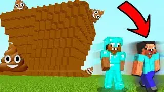 НУБ И ПРО ПРОТИВ ЦУНАМИ ИЗ КАКАШЕК В МАЙНКРАФТ 💩! КАК ВЫЖИТЬ В MINECRAFT ? ТРОЛЛИНГ ЗАЩИТА МУЛЬТИК