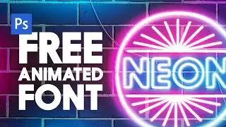 FREE NEON FONT for Photoshop plus Tutorial - Freebie Animated Neon Font by rebrandy