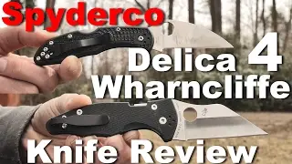 Spyderco Delica 4 Lightweight Wharncliffe Knife Review.  Also Starring the Yojimbo 2!