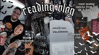 READING VLOG | international snack taste tests, full moon book club, & one of my most anticipated💛