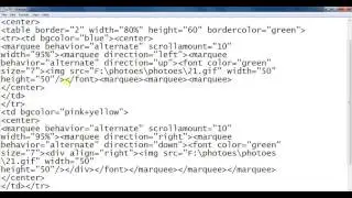 html image animation using marquee tag