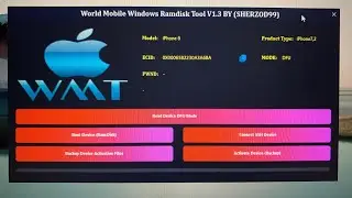 WMT TEAM Ramdisk Windows Tool iPhone 8 passcode ios 15 bypass Done