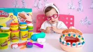 Играем в набор МИСТЕР ЗУБАСТИК. Пластилин и игрушки Плей До / PlayDoh plasticine