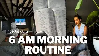 6 am WFH Mom of 4 Morning Routine *Aesthetic*