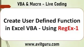 Create User Defined Function in Excel VBA  Using RegEx - Characters