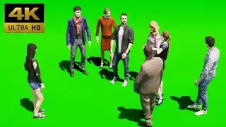 006 - Green Screen | Chroma Key | Character Group | 4K