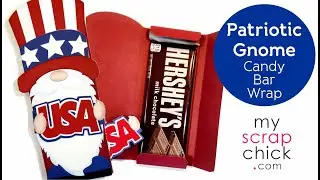 Patriotic Gnome Candy Bar Wrap SVG