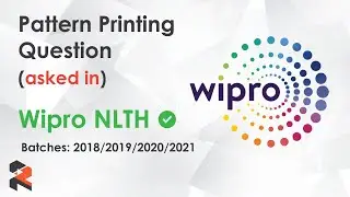 WIPRO CODING QUESTION - Pattern Printing Question