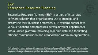 ERP - Enterprise Resource Planning