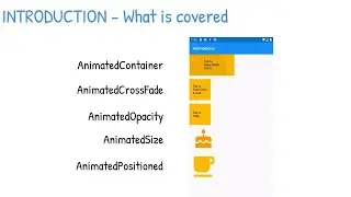 Flutter - Animation - AnimatedContainer - AnimatedCrossFade - AnimatedOpacity