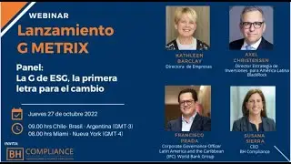 Webinar "La G de ESG, la primera letra para un cambio" y lanzamiento de índice G Metrix