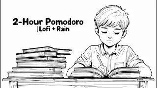 25/5 Pomodoro Timer | 2 Hours – Study With Me (LoFi Focus + Rain Breaks)
