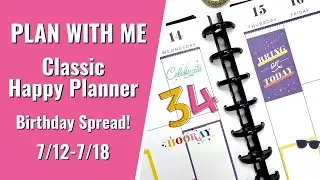 PLAN WITH ME | CLASSIC HAPPY PLANNER | BIRTHDAY SPREAD